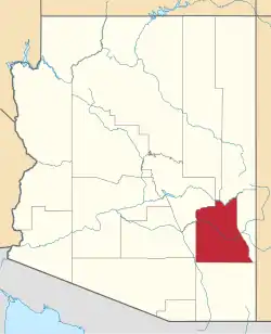 Karte von Graham County innerhalb von Arizona