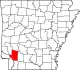 Karte von Hempstead County innerhalb von Arkansas