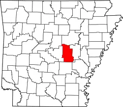 Karte von Lonoke County innerhalb von Arkansas