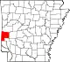 Karte von Polk County innerhalb von Arkansas