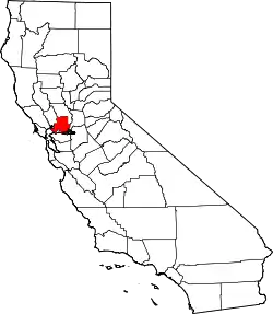 Karte von Solano County innerhalb von Kalifornien