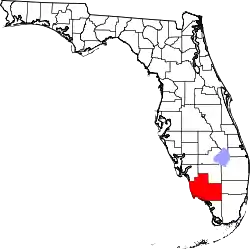 Karte von Collier County innerhalb von Florida