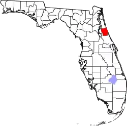 Karte von Flagler County innerhalb von Florida