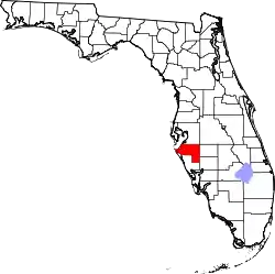 Karte von Manatee County innerhalb von Florida
