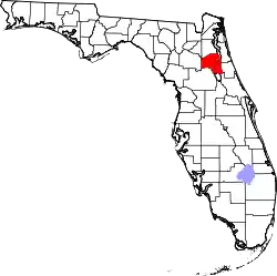 Karte von Putnam County innerhalb von Florida