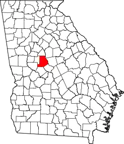 Karte von Monroe County innerhalb von Georgia