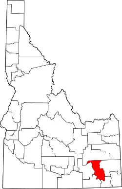 Karte von Bannock County innerhalb von Idaho
