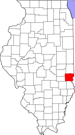 Karte von Clark County innerhalb von Illinois