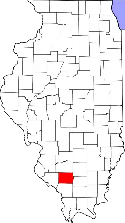 Karte von Perry County innerhalb von Illinois