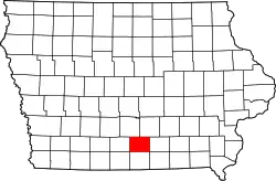 Karte von Lucas County innerhalb von Iowa