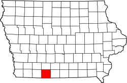 Karte von Ringgold County innerhalb von Iowa