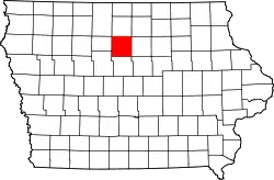 Karte von Wright County innerhalb von Iowa