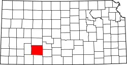 Karte von Ford County innerhalb von Kansas