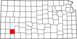 Karte von Haskell County innerhalb von Kansas