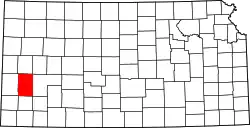 Karte von Kearny County innerhalb von Kansas