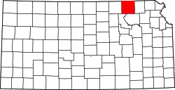 Karte von Marshall County innerhalb von Kansas