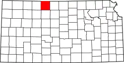 Karte von Phillips County innerhalb von Kansas