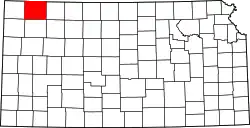Karte von Rawlins County innerhalb von Kansas