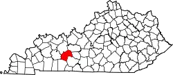 Karte von Butler County innerhalb von Kentucky