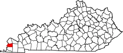 Karte von Carlisle County innerhalb von Kentucky