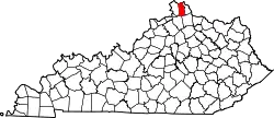 Karte von Kenton County innerhalb von Kentucky