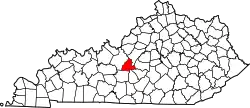 Karte von LaRue County innerhalb von Kentucky