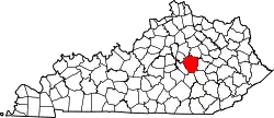 Karte von Madison County innerhalb von Kentucky