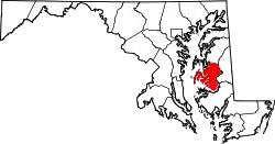 Karte von Talbot County innerhalb von Maryland