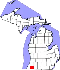 Karte von Cass County innerhalb von Michigan
