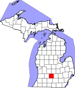 Karte von Eaton County innerhalb von Michigan