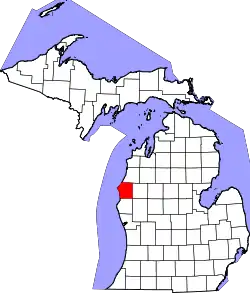 Karte von Mason County innerhalb von Michigan