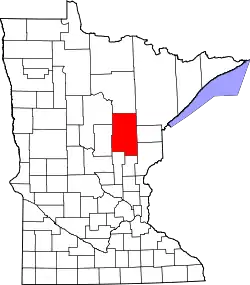 Karte von Aitkin County innerhalb von Minnesota
