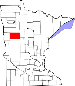 Karte von Becker County innerhalb von Minnesota