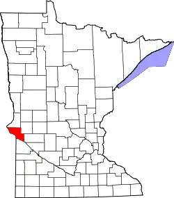 Karte von Big Stone County innerhalb von Minnesota