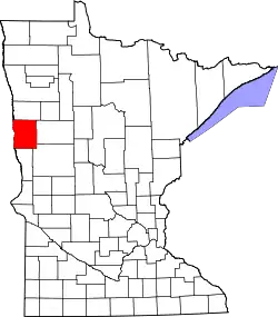 Karte von Clay County innerhalb von Minnesota