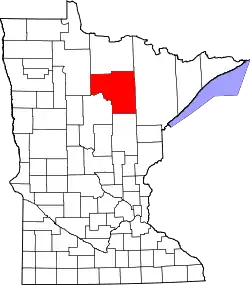 Karte von Itasca County innerhalb von Minnesota