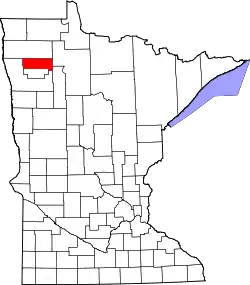 Karte von Pennington County innerhalb von Minnesota