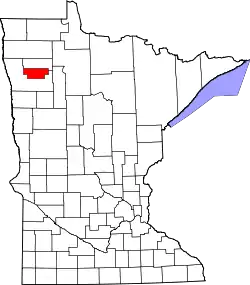 Karte von Red Lake County innerhalb von Minnesota