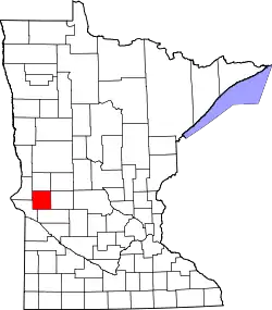 Karte von Stevens County innerhalb von Minnesota