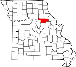 Karte von Audrain County innerhalb von Missouri