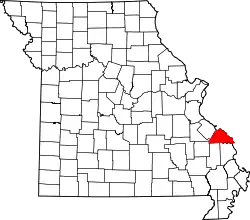 Karte von Perry County innerhalb von Missouri