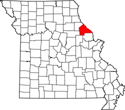 Karte von Pike County innerhalb von Missouri