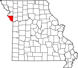 Karte von Platte County innerhalb von Missouri