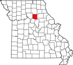 Karte von Randolph County innerhalb von Missouri