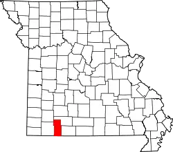 Karte von Stone County innerhalb von Missouri