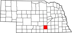 Karte von Adams County innerhalb von Nebraska