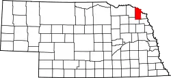Karte von Dixon County innerhalb von Nebraska