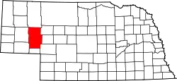 Karte von Garden County innerhalb von Nebraska