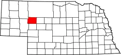 Karte von Grant County innerhalb von Nebraska