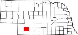 Karte von Hayes County innerhalb von Nebraska